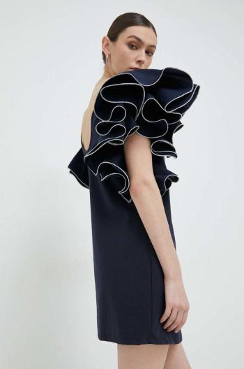 Šaty Silvian Heach tmavomodrá farba, mini, rovný strih
