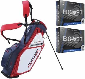 Big Max Dri Lite Feather SET Navy/Red/White Stand Bag