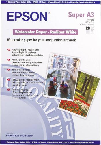 Epson WaterColor Paper Radiant White C13S041352 fotografický papier A3+ 190 g/m² 20 listov matný