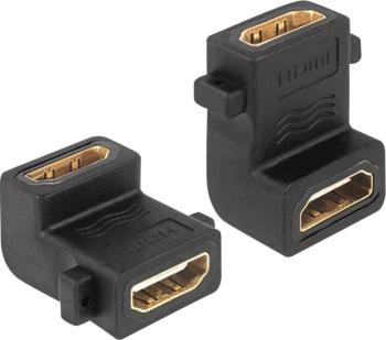 Delock 65510 HDMI adaptér [1x HDMI zásuvka - 1x HDMI zásuvka] čierna pozlátené kontakty