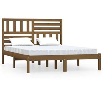 Rám postele medovo hnedý masívna borovica 140 × 190 cm, 3101006