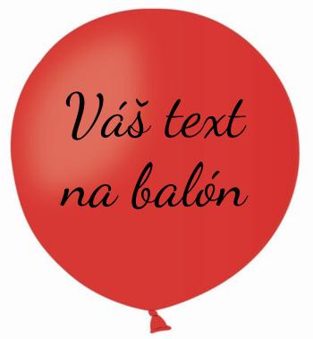 Balón s textom - Červený 80 cm