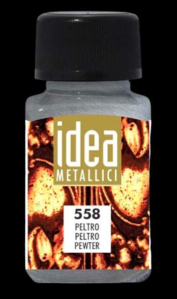 MAIMERI IDEA METALLICI - Tekuté metalické farby 558 - pewter, 60 ml