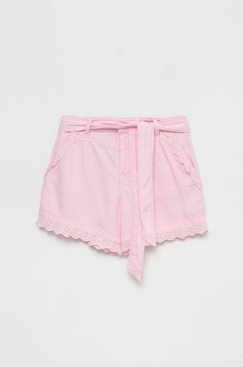 Detské krátke nohavice Guess ružová farba, jednofarebné,