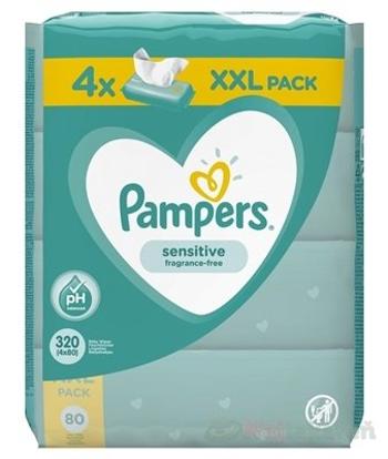 PAMPERS Baby Wipes Sensitive vlhčené obrúsky XXL pack 4x80 ks (320 ks)