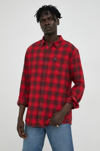 Bavlnená košeľa Wrangler pánska, červená farba, regular, s klasickým golierom