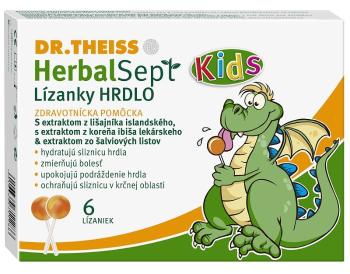 Dr. Theiss HerbalSept Kids hrdlo Lízanky 6 ks