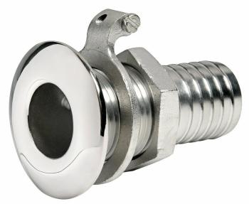 Osculati Skin fitting Stainless Steel with Hose Adaptor 1 1/2''