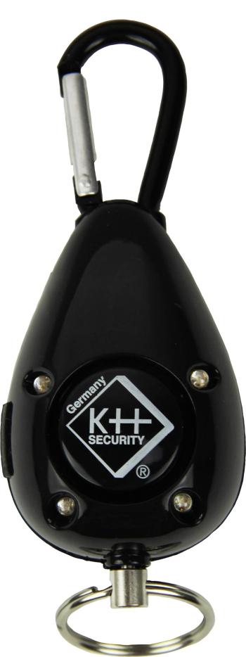 kh-security vreckový alarm   čierna  s LED  100 dB 100188