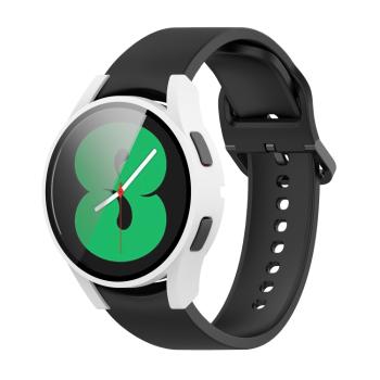 Ochranný kryt s tvrdeným sklom pre Samsung Galaxy Watch 4 44mm biely