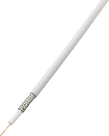 TRU COMPONENTS 1570929 koaxiálny kábel Vonkajší Ø: 6.60 mm RG6 /U 75 Ω 85 dB biela 25 m