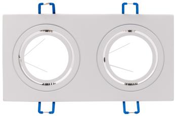 LED Solution Dvojitý biely podhľadový rámček hranatý výklopný 3607