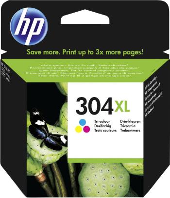 HP 304 XL Ink cartridge  originál zelenomodrá, purpurová, žltá N9K07AE náplň do tlačiarne