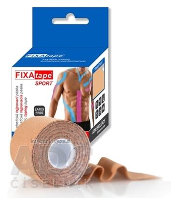 FIXAtape tejpovacia páska SPORT kinesiologická, elastická, telová, 5cm x 5m, 1x1 ks