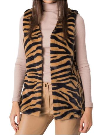 Béžová tigrovaná dámska vesta vel. XL