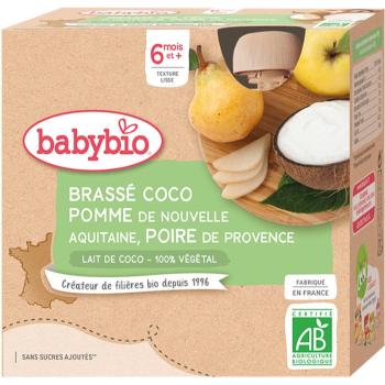 Babybio BIO jablko a hruška desiata s kokosovým mliekom 4x85 g