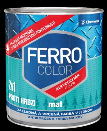 FERRO COLOR U 2066 MAT - Matná antikorózna farba 2v1 1999 - čierna 0,3 L
