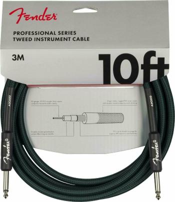 Fender Limited Edition Professional Series Tweed Cable 10' Zelená 3 m Rovný - Rovný