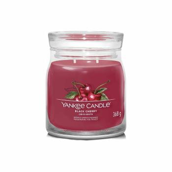 Yankee Candle vonná sviečka Signature v skle stredná Black Cherry, 368 g