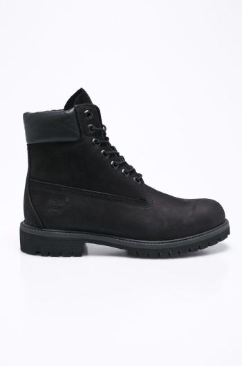 Semišové členkové topánky Timberland 6" Premium Boot pánske, čierna farba, TB0100730011