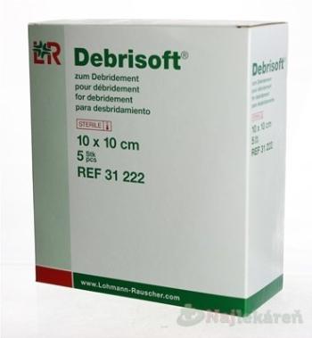 Debrisoft - debridement rany čistenie rany od nekrot. tkaniva, 10x10 cm, 5 ks