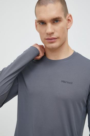 Športové tričko s dlhým rukávom Marmot Windridge šedá farba, jednofarebné