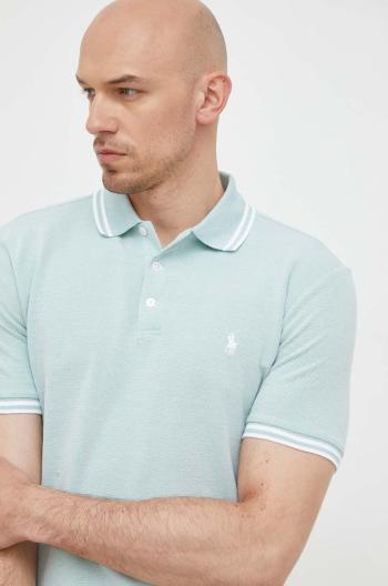 Polo tričko Polo Ralph Lauren pánske, zelená farba, s nášivkou