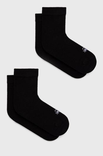 Detské ponožky United Colors of Benetton čierna farba