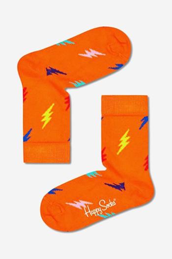 Detské ponožky Happy Socks Lightning oranžová farba, KLGH01-2700