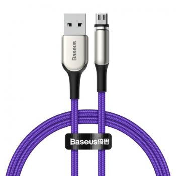 Baseus Zinc magnetický kábel USB / Micro USB 2A 1m, fialový (CAMXC-H05)