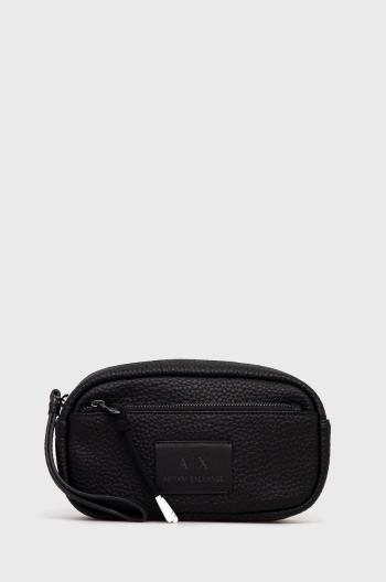 Kozmetická taška Armani Exchange čierna farba