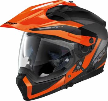 Nolan N70-2 X Stunner N-Com Flat Black Orange/Antracite 2XL Prilba