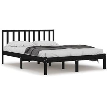 Rám postele čierny masívna borovica 120 × 190 cm Small Double, 3105045