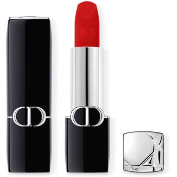 DIOR Rouge Dior dlhotrvajúci rúž plniteľná odtieň 999 Velvet 3,5 g