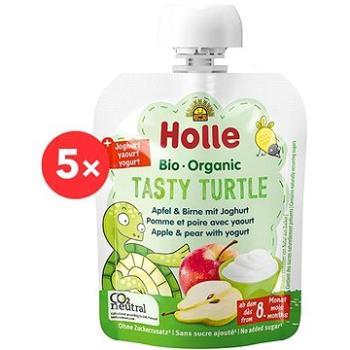 HOLLE Tasty Turtle bio detské ovocné pyré s jogurtom 5× 85 g (7640230490351)