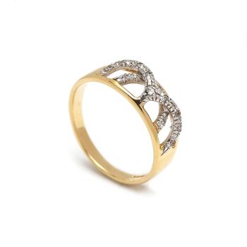 Zlatý dámsky prsteň ELNORA