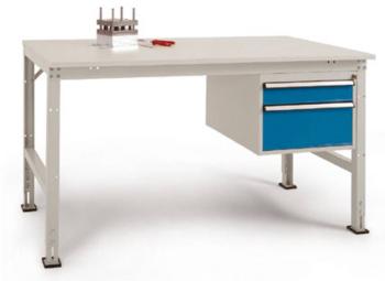 Manuflex TP5561.6011 Kompletný pracovný stôl Grund UNIVERSAL Standard s melamínovou doskou, š xhxv = 1500 x 800 x 760-87