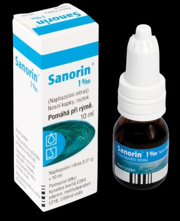 Sanorin 1 ‰ nosové kvapky 10 ml