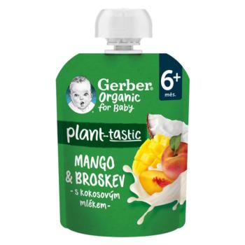 GERBER Kapsička mango broskyňa s kokosovým mliekom BIO 80g 6m+