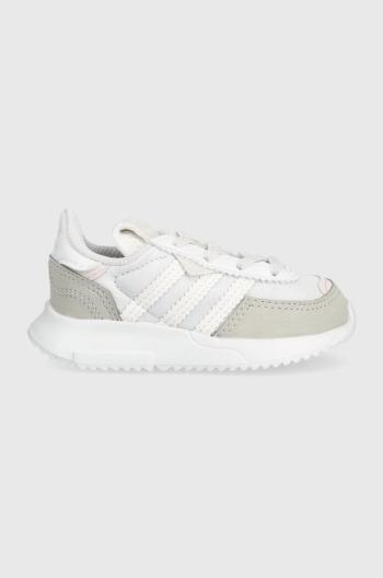 Detské tenisky adidas Originals RETROPY F2 EL I biela farba