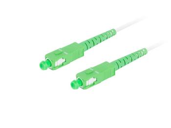 LANBERG optický patch cord SM SC/APC-SC/APC simplex 5m LSZH G657B3 priemer 3mm, farba biela