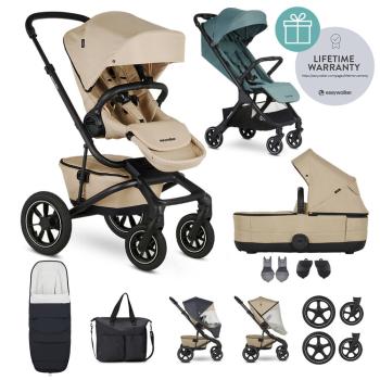 EASYWALKER Kočík kombinovaný Jimmey Sand Taupe XXL AIR + RWS + Jackey Forest Green