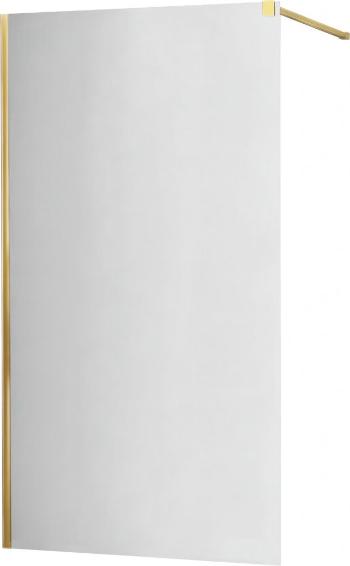 MEXEN/S - KIOTO Sprchová zástena WALK-IN 90x200 cm 8 mm, zlatá, zrkadlové sklo 800-090-101-50-50
