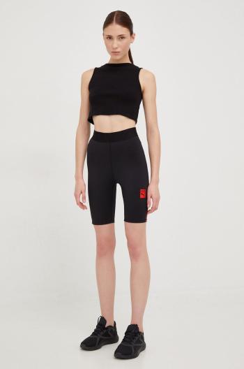 Tréningové šortky Puma X Vogue dámske, čierna farba, s potlačou, vysoký pás