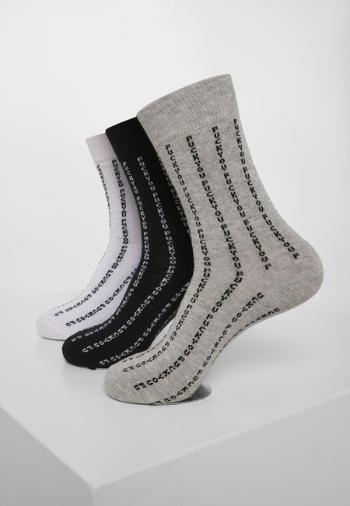 Mr. Tee Fuck You Socks 3-Pack black/grey/white - 47–50