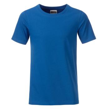 James & Nicholson Klasické chlapčenské tričko z biobavlny 8008B - Kráľovská modrá | M