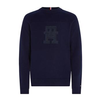 Tommy Hilfiger  MONOGRAM CREW NECK MW0MW33085  Svetre Modrá