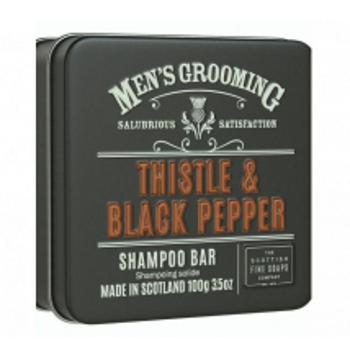 Scottish Fine Soaps Thistle and Black Pepper tuhý šampón v plechu  100g