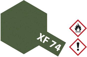 Tamiya akrylová farba olivovo hnedá (matná) XF-74 sklenená nádoba 10 ml