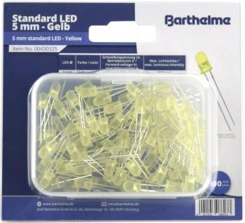 Barthelme  LED sortiment   žltá guľatý 5 mm 800 mcd 35 ° 30 mA 2 V